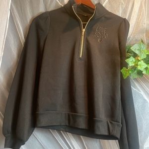 Love Squad 1/4 zip Black Sweatshirts size  xs